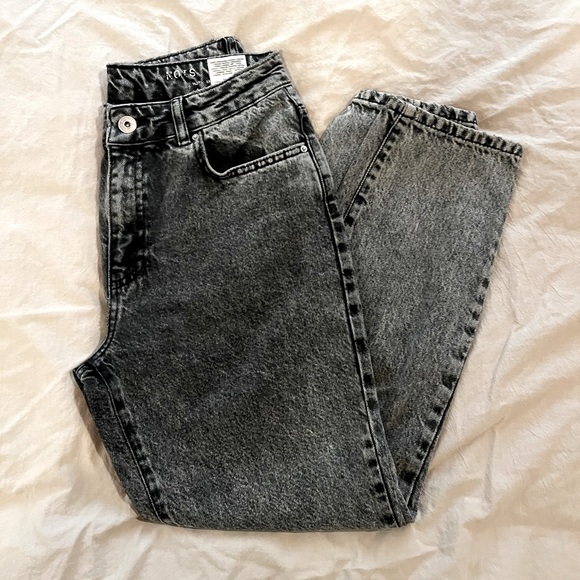 Noisy May Premium Isobel mom jeans with high waist in acid wash gray - W27 L32 - Picture 2 of 8